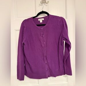 Christopher & Banks Vibrant Purple Cardigan